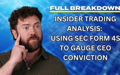 Insider Trading Analysis: Using SEC Form 4s to Gauge CEO Conviction